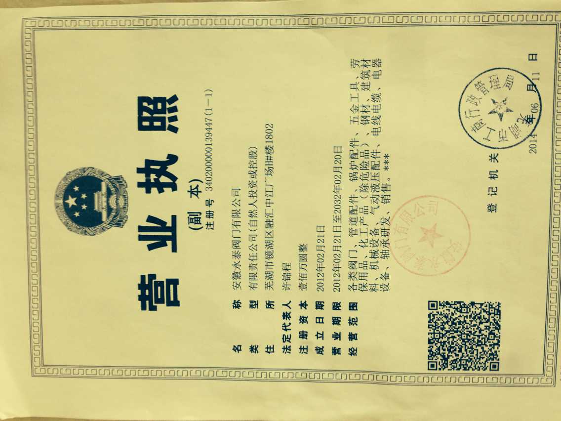 安徽永泰阀门有限公司