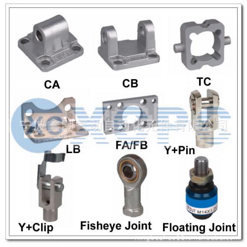 氣缸安裝附件FA法蘭板CA單耳CB雙耳Y接頭魚眼接頭